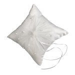2 Pieces Bridal Pillow with Flowers and Beads